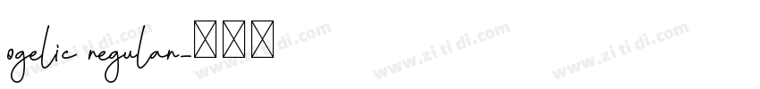 ogelic regular字体转换